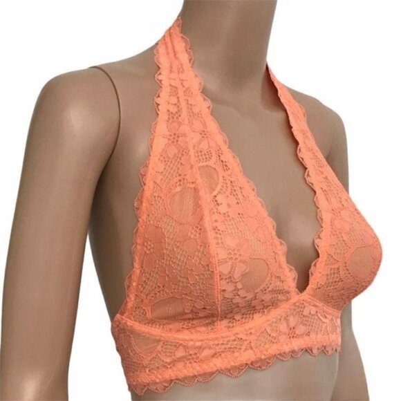 Free People Galloon Lace V-neck Halter Bralette - Picture 3 of 12